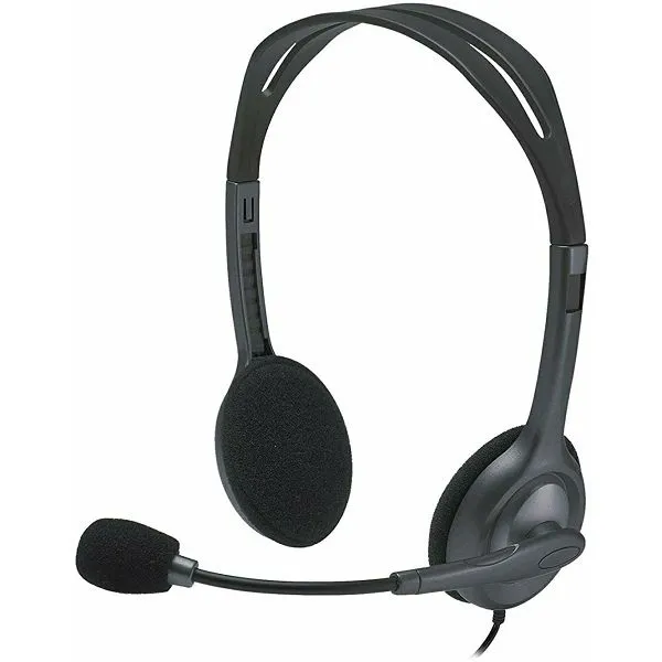 Slušalice Logitech H111 Stereo, žičane, mikrofon, on-ear, crne